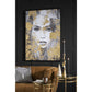 J-Line Wanddecoratie Vrouw Canvas/Poly Zwart/Goud