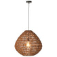 J-Line Plafondlamp Metaal Getwist Donker Naturel