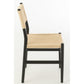 J-Line Chair Lap Beukenhout/Touw Zwart