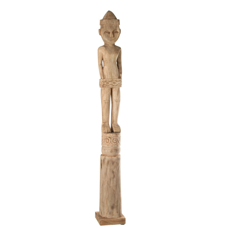 J-Line figuur Afrikaans Staand - hout - naturel - large