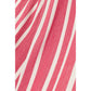 J-Line Hangmat Strepen Katoen/Polyester Roze/Wit