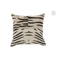 J-Line kussen Zebra Vierkant - leer - zwart/wit