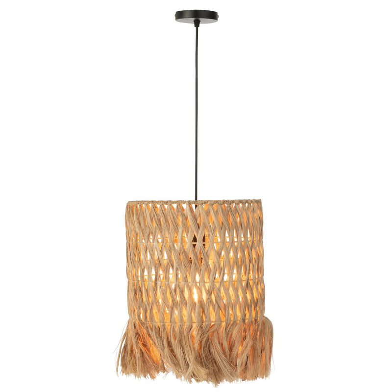 J-Line hanglamp Rond - bananenbladeren - naturel