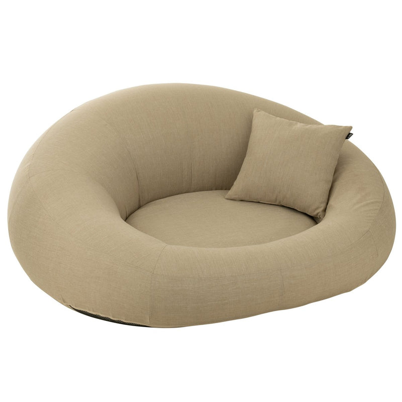 J-Line Matras Donut Polyethyleen Beige