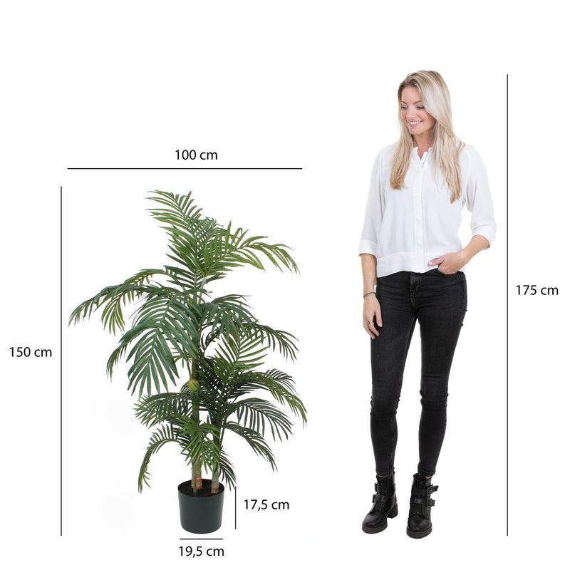 Areca palm Kunstplant - H150 x Ø100 cm - groen