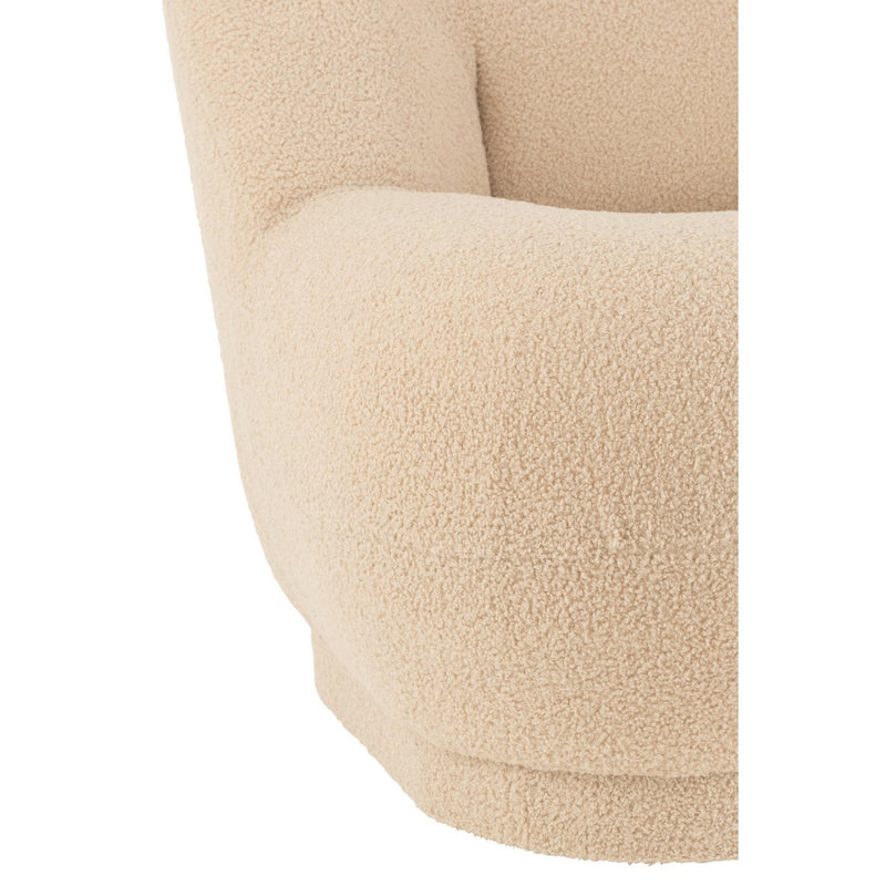 J-Line Zetel Teddy Bouclé Warm Beige