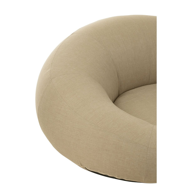 J-Line Matras Donut Polyethyleen Beige