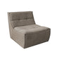 J-Line Chaise Grid Populierenhout/Schuim Donker Taupe