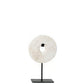 The Marble Disc on Stand - White - S