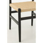 J-Line Chair Lap Beukenhout/Touw Zwart