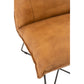 J-Line Lounge Stoel Avi Leder/Ijzer Camel