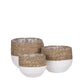 Jorck Plantenmand - Set van 3 - H24 x Ø26 cm - Off White