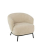 J-Line Loungestoel Mars Populierenhout/Schuim Beige