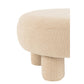 J-Line Kruk Rond Teddy Voeten Bouclé Warm Beige