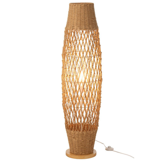 J-Line Vloerlamp Metaal Twisted Donker Naturel