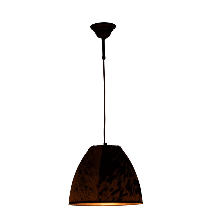 J-Line Hanglamp Koe Bont/Metaal Zwart/Wit