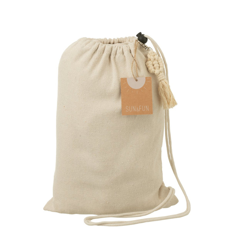 J-Line Hangmat Effen Katoen/Polyester Licht Beige