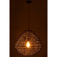 J-Line Plafondlamp Metaal Getwist Donker Naturel