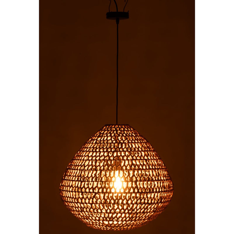 J-Line Plafondlamp Metaal Getwist Naturel