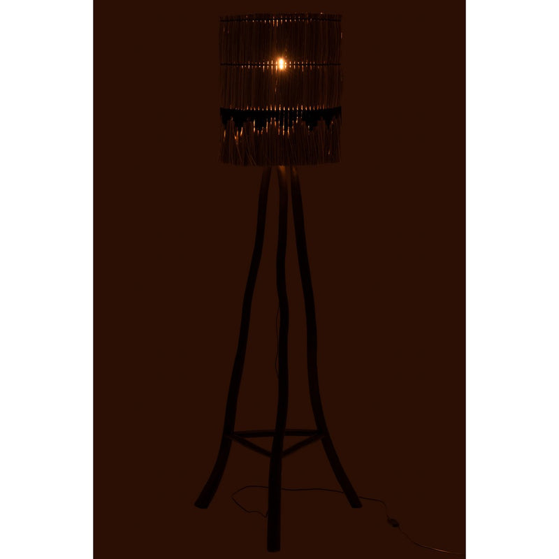 J-Line Rattan Lampshade Motif Grass Natural/Black Large