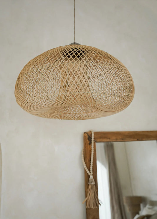 The Kayu Berat Pendant - Hippie Monkey Rattan lampshade