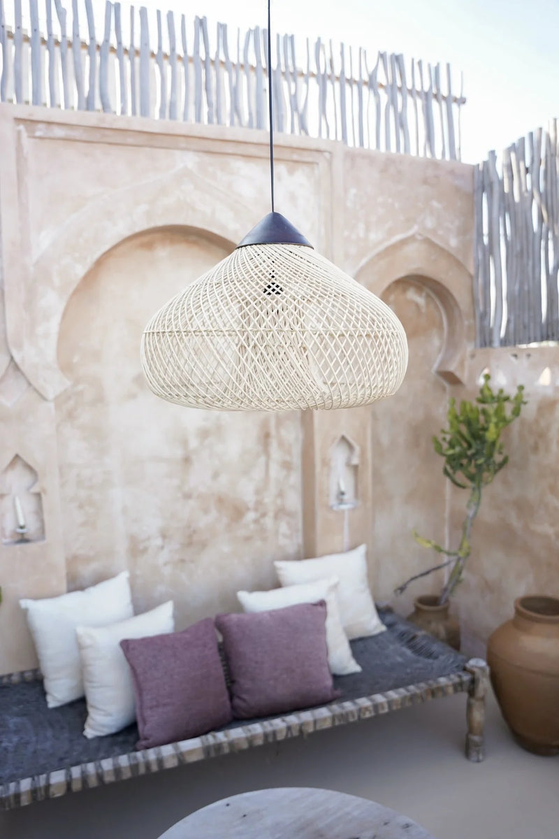 The Kayu Berat Pendant - Hippie Monkey Rattan lampshade