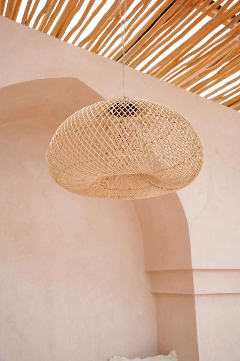 The Kayu Berat Pendant - Hippie Monkey Rattan lampshade