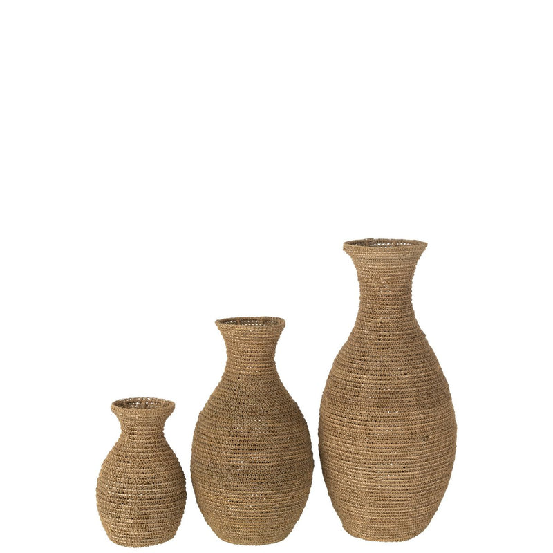 J-Line vase Lise - seagrass - natural - large