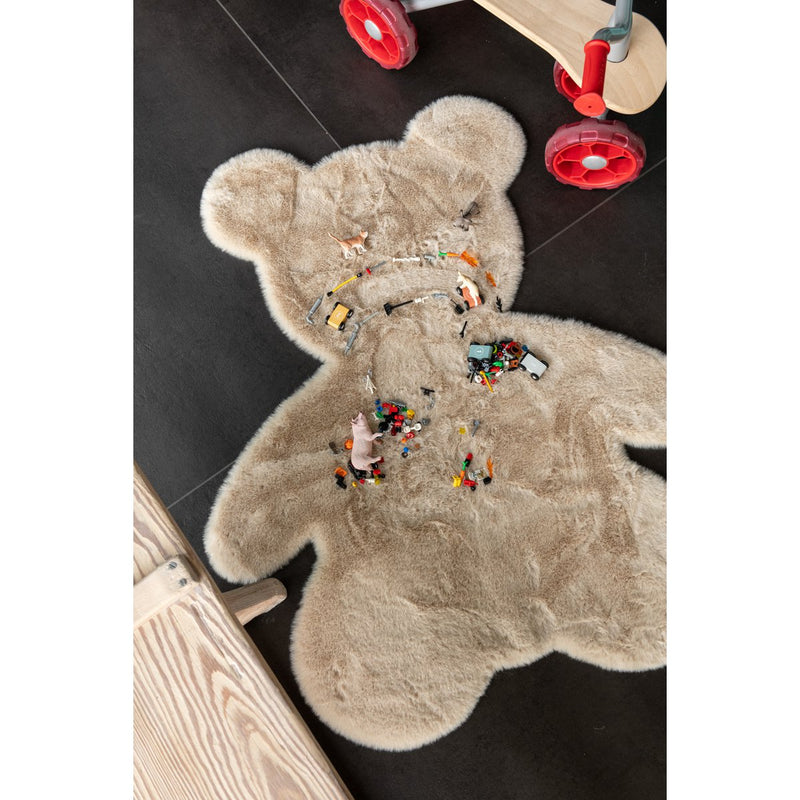 J-Line Carpet Bear Polyester Beige - Rug 103 x 82 cm