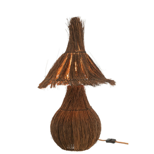 J-Line Tischlampe Tropical Brown