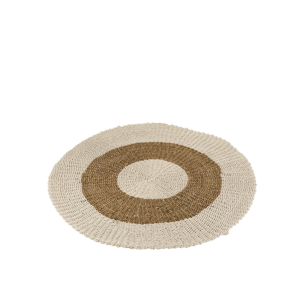 J-Line Carpet Round Seagrass White/Natural Medium - Rug 150 x 150 cm