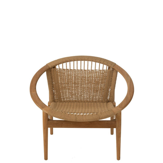 J-Line chair Round - wood - natural