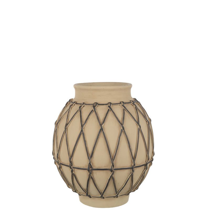 J-Line Flowerpot Berber Cement Beige Large