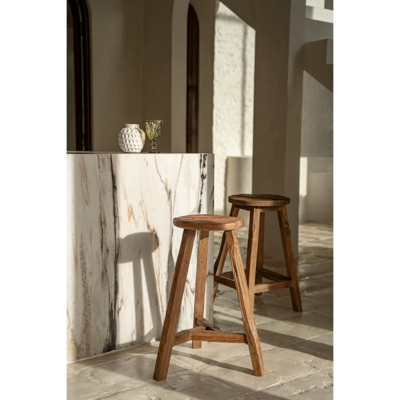 The Kabuki Bar Stool - Natural - Low 