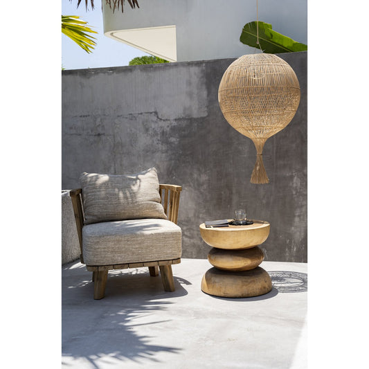 The Rattan Wonton floor lamp - pendant - natural