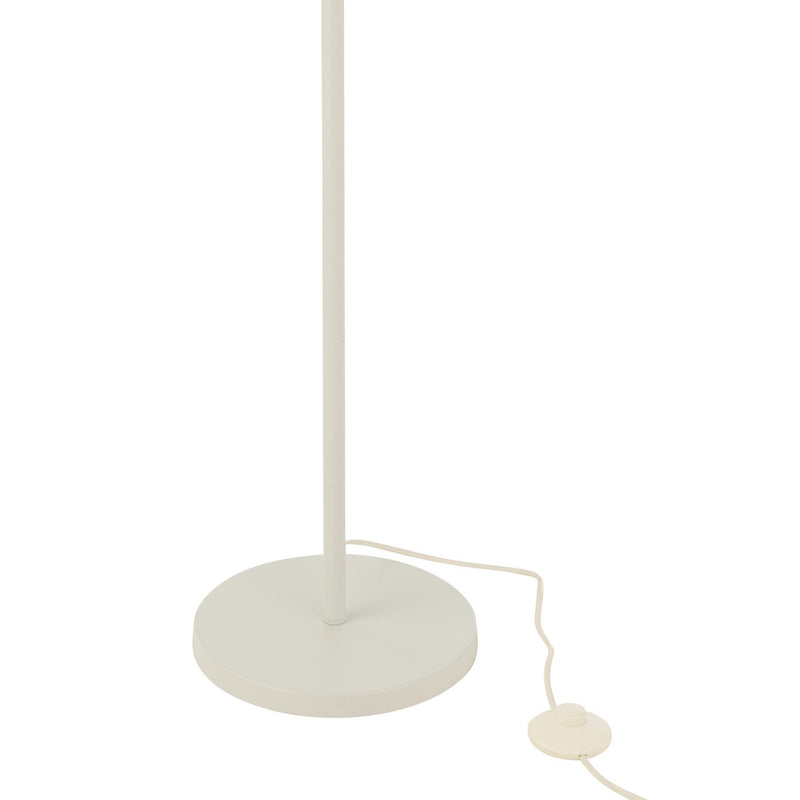 J-Line standing Lamp - metal/rattan - white/natural