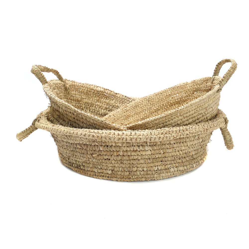 Der Raffia-Korbkorb – Natur – L