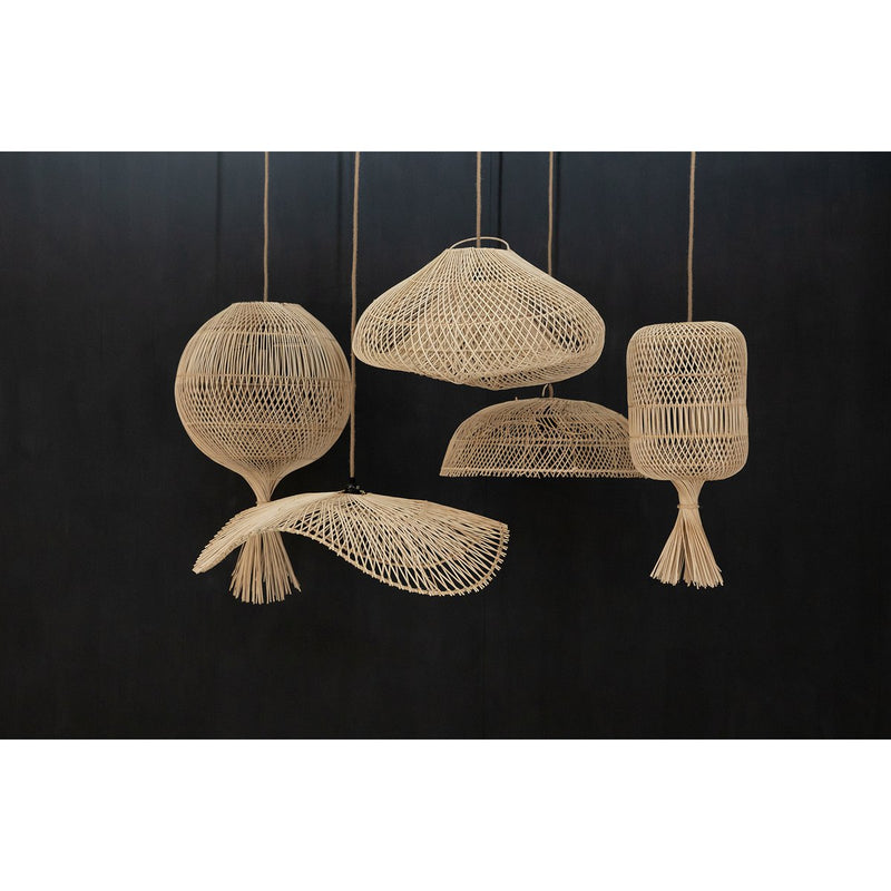 The rattan dumpling floor lamp - hanging lamp - L