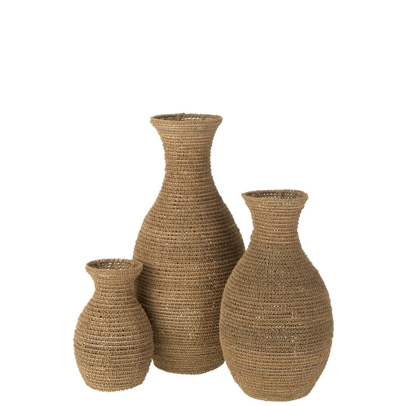 J-Line vase Lise - seagrass - natural - large