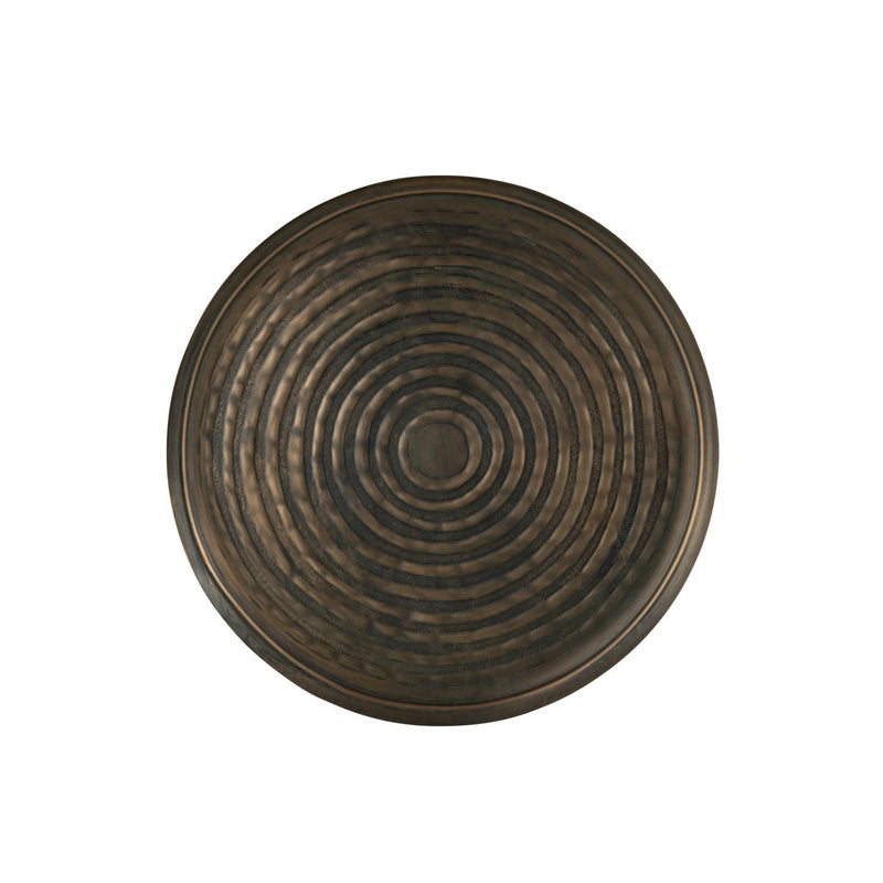 J-Line Plateau Round Classic Iron Bronze Large