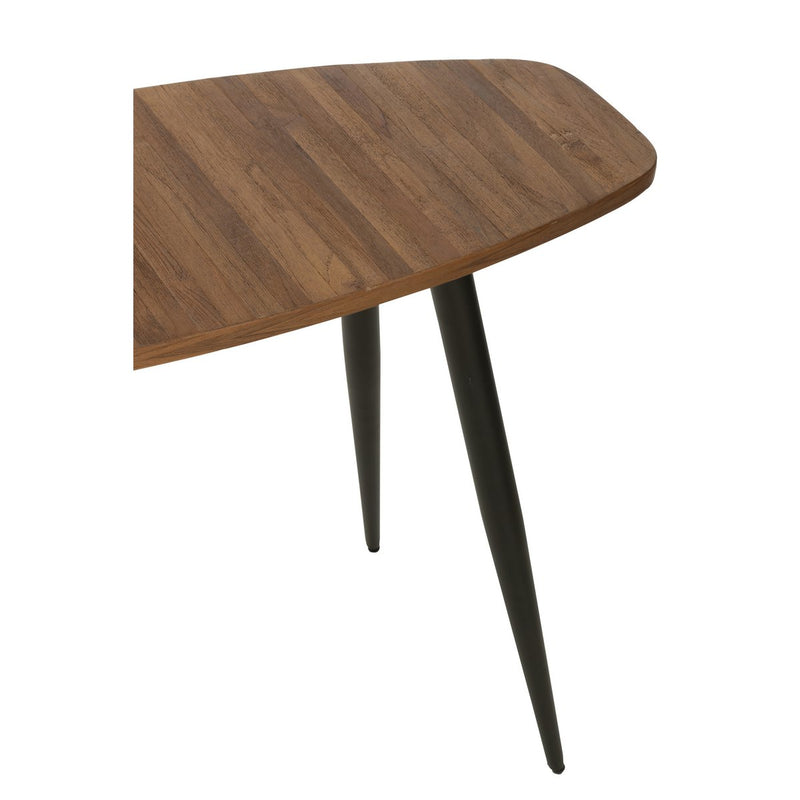 J-Line console Oval - recycled wood - natural