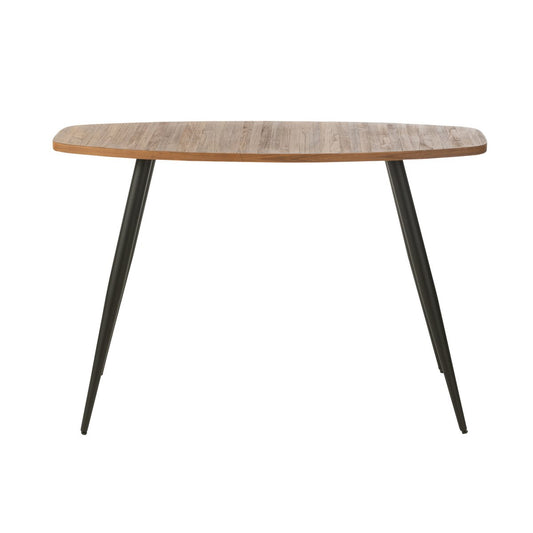 J-Line-Konsole Oval – recyceltes Holz – natürlich