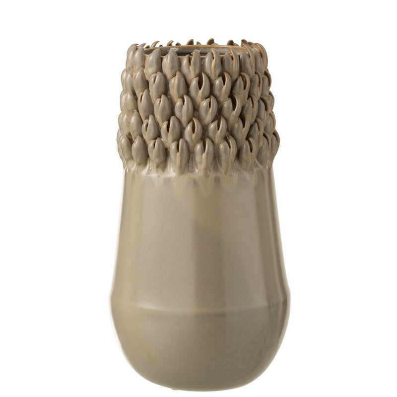 J-Line Vase Ibiza Ceramic Gray Large - 32 cm high