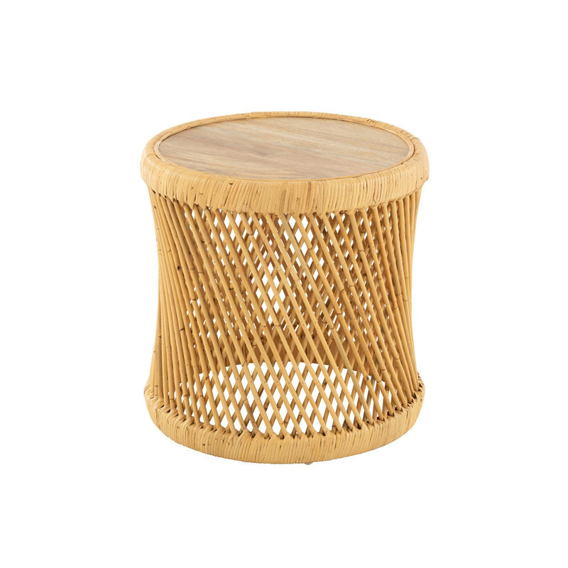 J-Line Zijtafel Cylindrisch Rotan Naturel