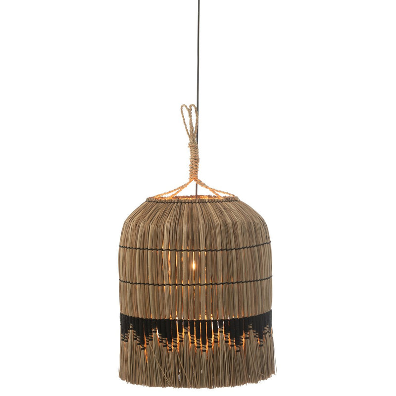 J-Line hanging lamp Motif - grass - natural/black