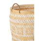 J-Line Set of 3 Basket Patterns Handles Bamboo Natural/White