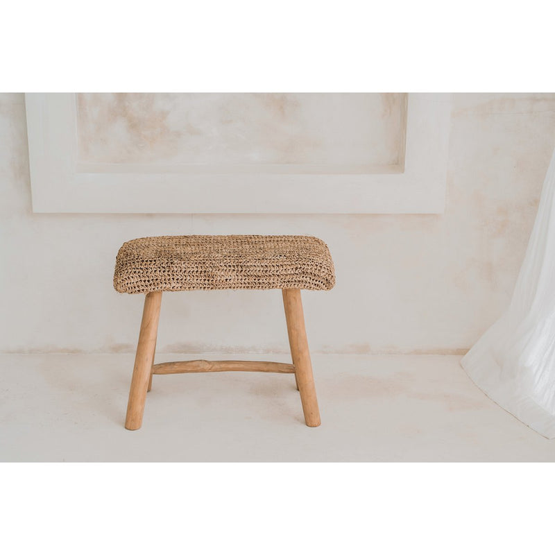 De Raffia Bench - natuurlijk