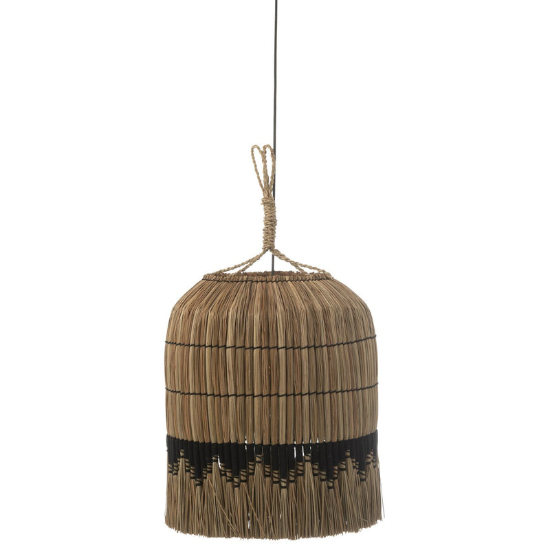 J-Line hanging lamp Motif - grass - natural/black