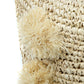 De Raffia Pom Pom Stool - Naturel