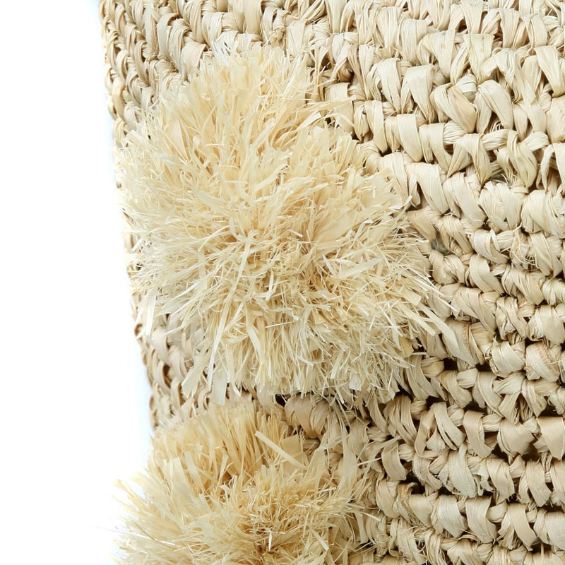 Der Bast-Pom-Pom-Hocker – Natur 